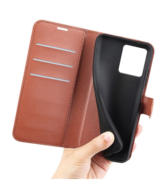 Housse Moto G84 5G portefeuille style cuir