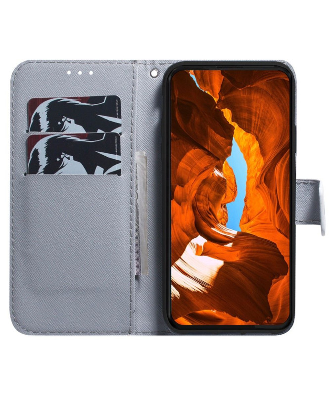 Housse Moto G84 5G Lion à Lanière