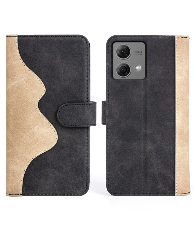 Housse Moto G84 5G Stand Folio Bicolore