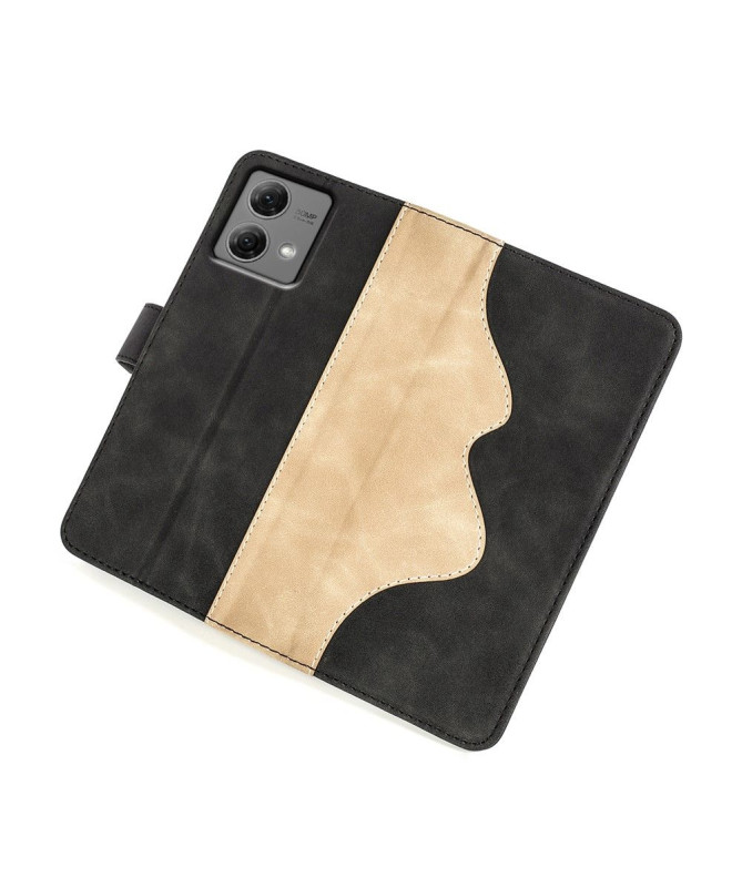 Housse Moto G84 5G Stand Folio Bicolore