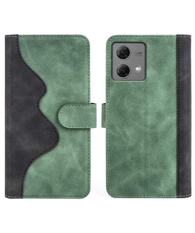 Housse Moto G84 5G Stand Folio Bicolore