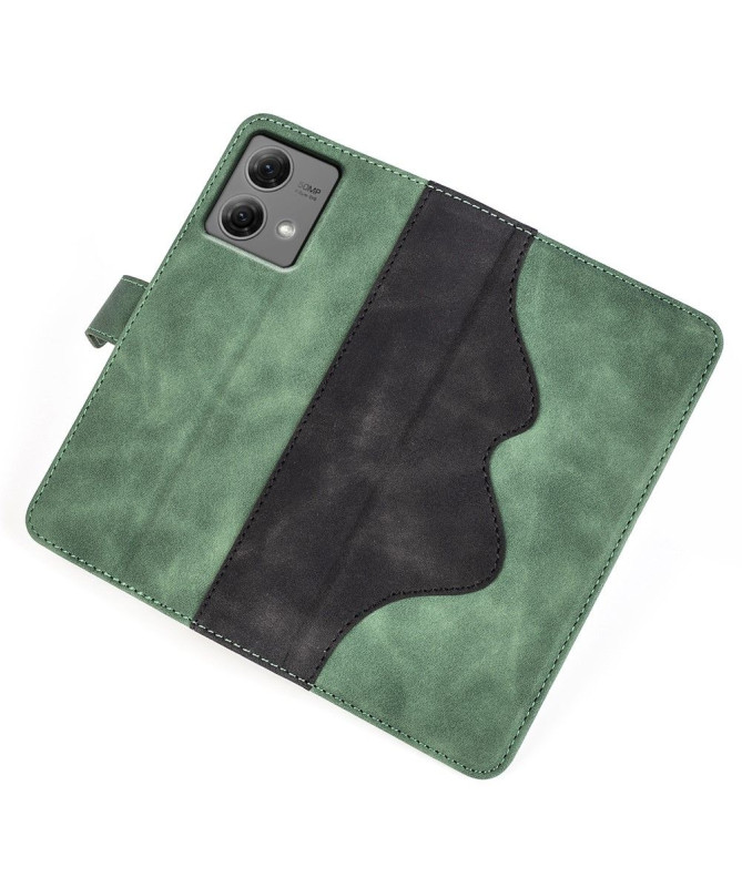 Housse Moto G84 5G Stand Folio Bicolore