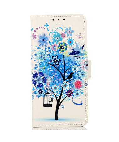 Housse Moto G73 5G Arbre bleu