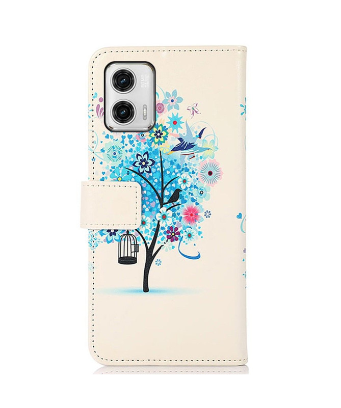 Housse Moto G73 5G Arbre bleu