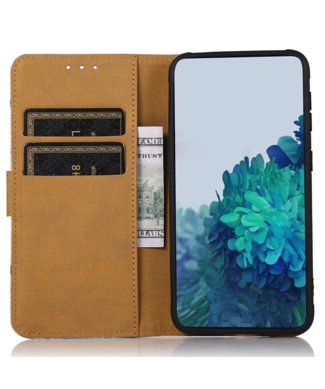 Housse Moto G73 5G Arbre bleu