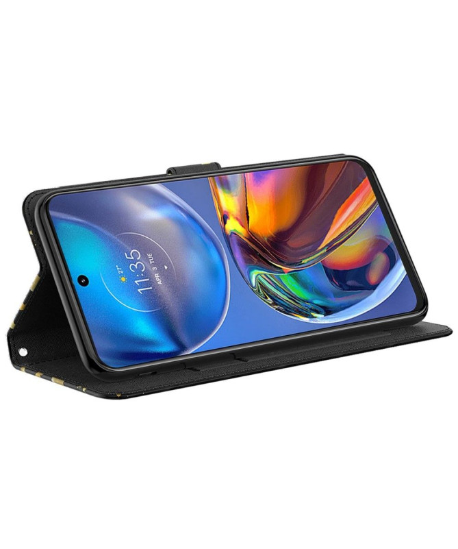 Housse Moto G73 5G Papillons volants dorés - photo 3