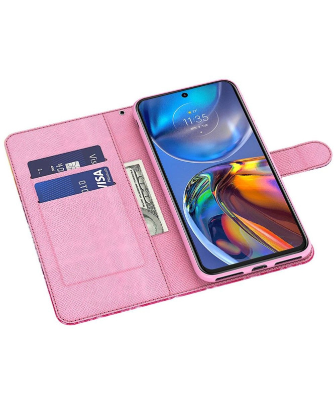 Housse Moto G73 5G Paisley Fleur 01