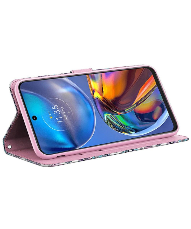 Housse Moto G73 5G Paisley Fleur 01