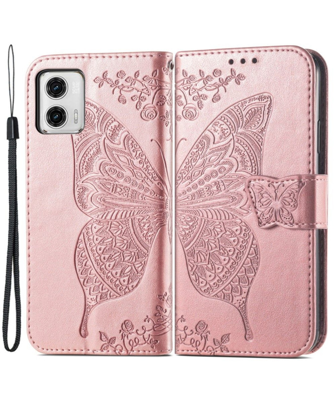 Housse Moto G73 5G Papillon Relief