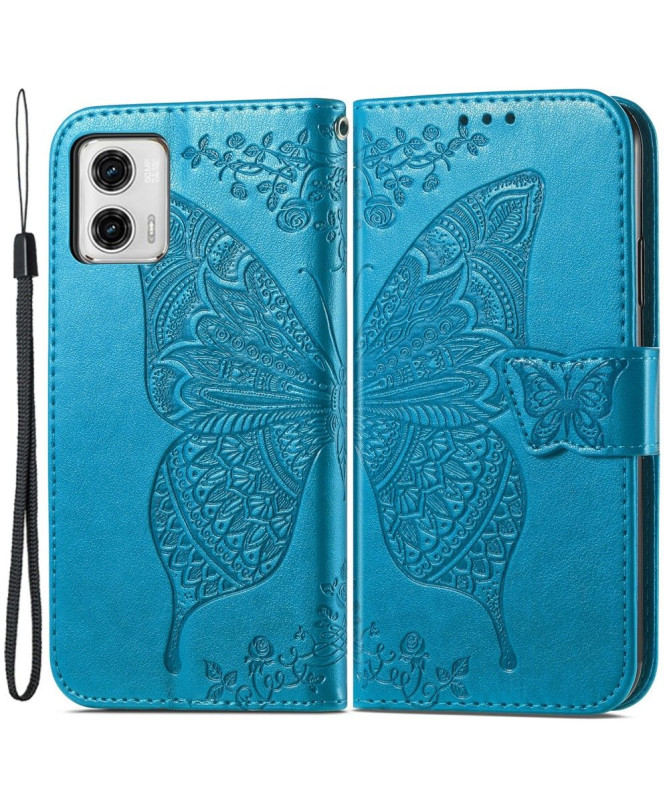 Housse Moto G73 5G Papillon Relief