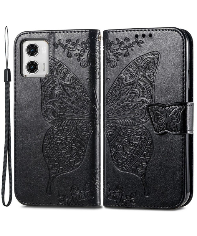 Housse Moto G73 5G Papillon Relief