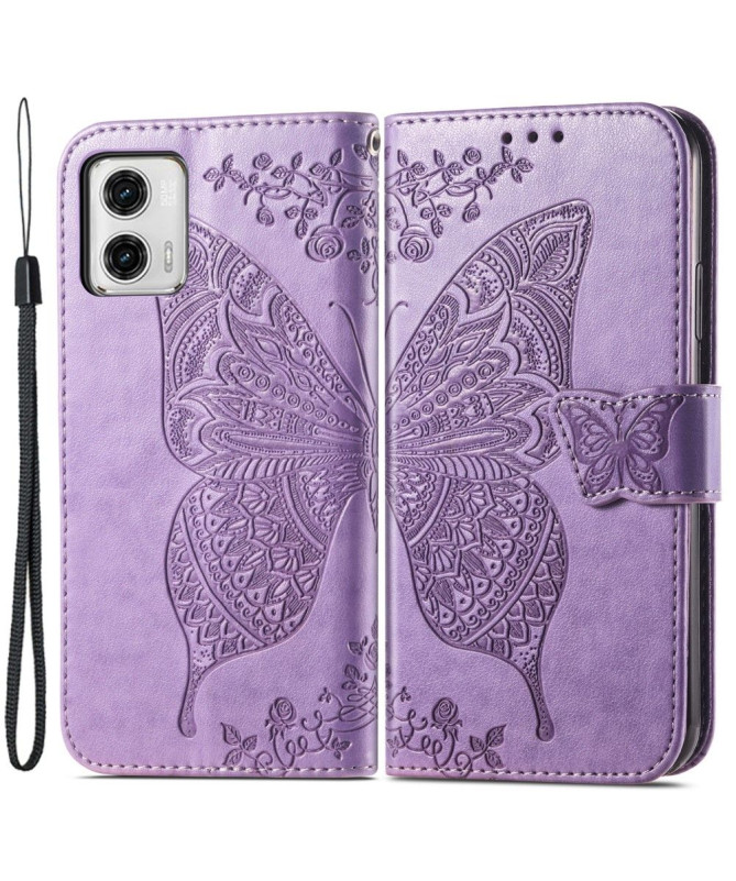 Housse Moto G73 5G Papillon Relief