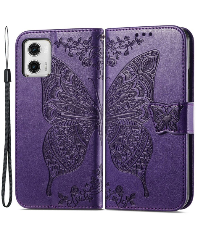 Housse Moto G73 5G Papillon Relief