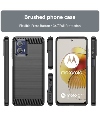 Coque Moto G73 5G effet brossé silicone