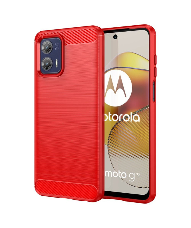 Coque Moto G73 5G effet brossé silicone