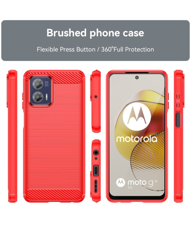 Coque Moto G73 5G effet brossé silicone