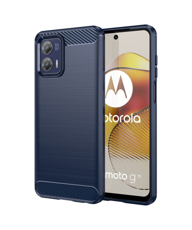 Coque Moto G73 5G effet brossé silicone