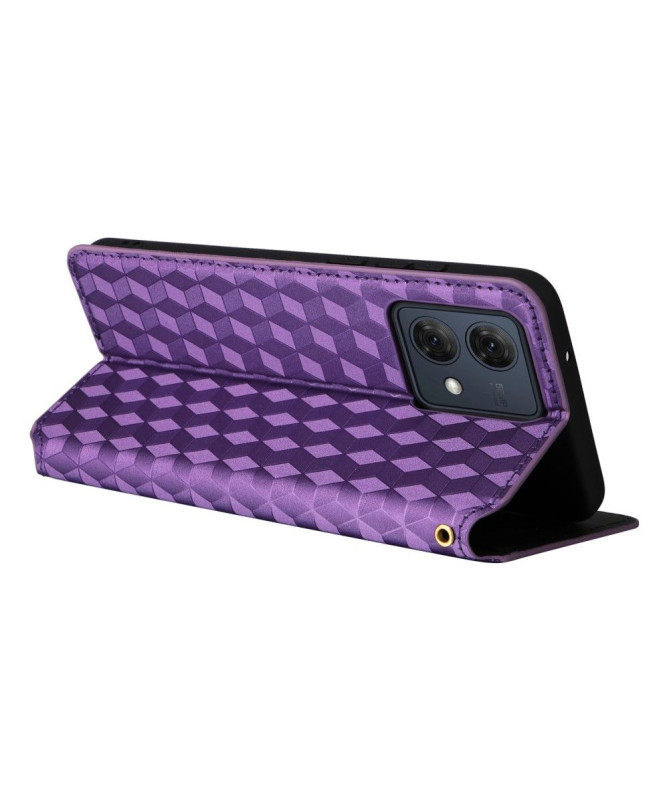 Housse Moto G84 5G flip cover design géométrie