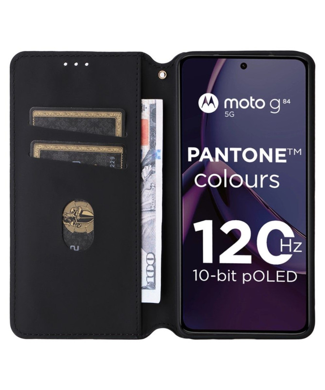 Housse Moto G84 5G flip cover design géométrie