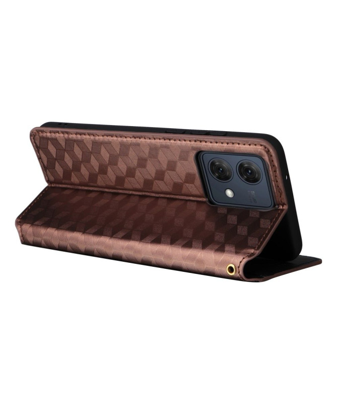 Housse Moto G84 5G flip cover design géométrie