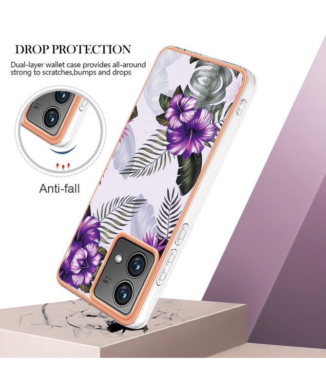 Coque Moto G84 5G Fleurs Exotiques