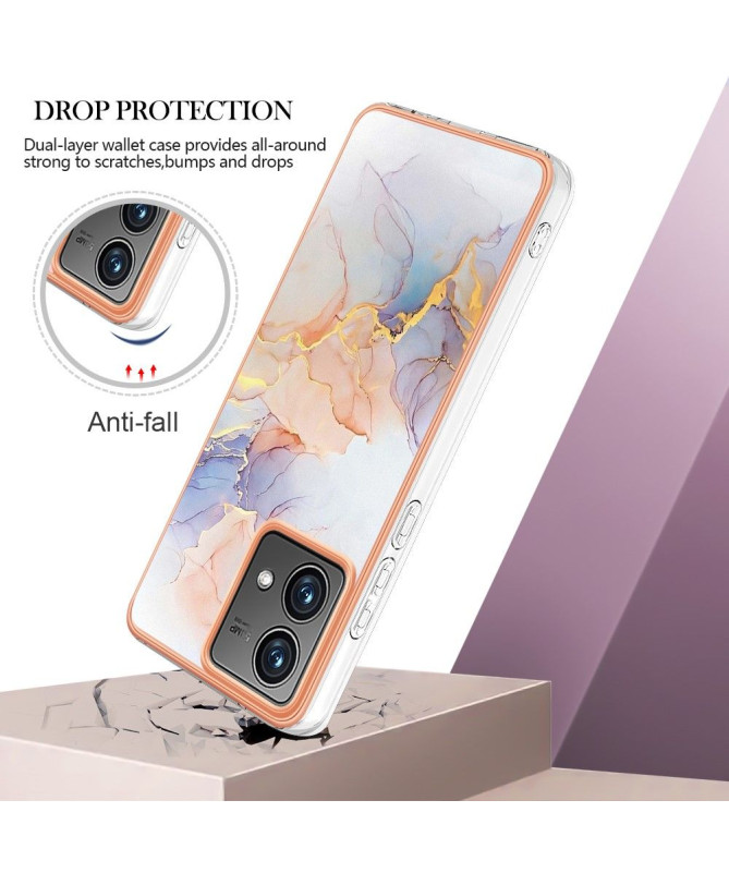 Coque Moto G84 5G marbre coloré