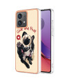 Coque Moto G84 5G Give Me Five Dog avec Support Anneau