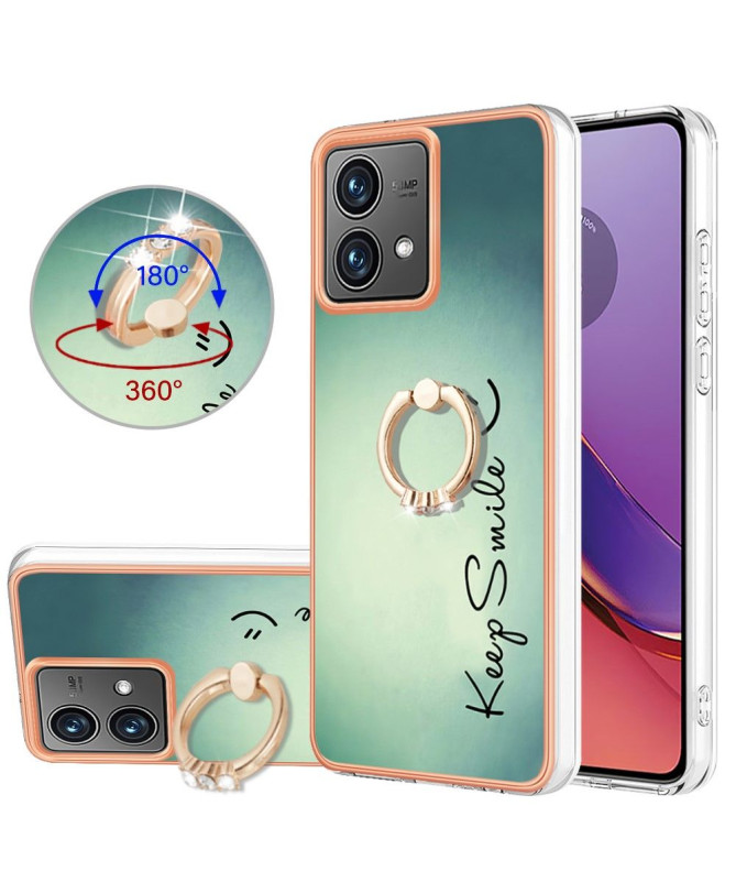 Coque Moto G84 5G avec Anneau Support Garder le sourire