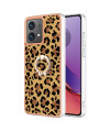 Coque Moto G84 5G Léopard avec Support Anneau