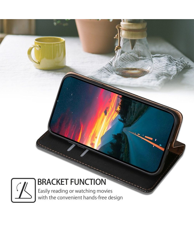 Flip cover Moto G84 5G PURE simili cuir