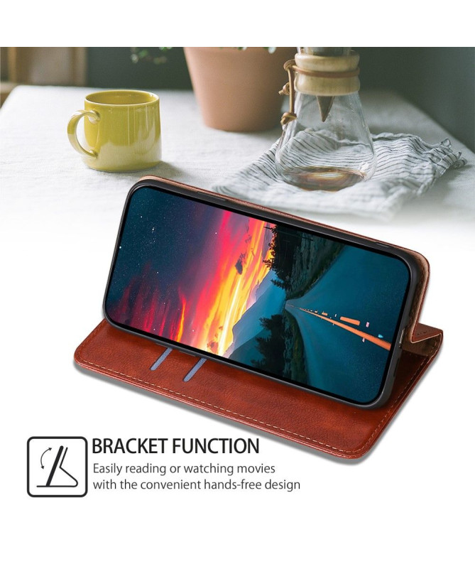 Flip cover Moto G84 5G PURE simili cuir