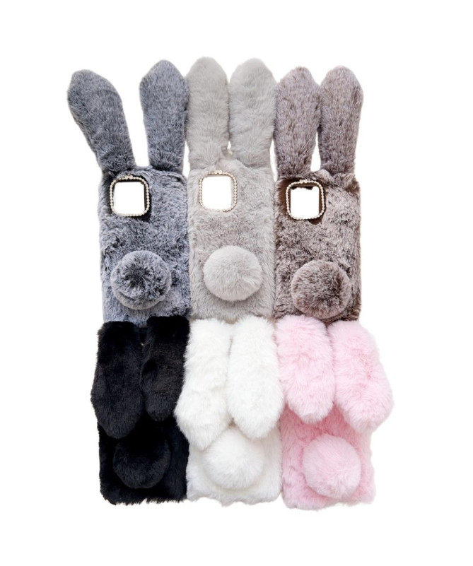 Coque Moto G84 5G Lapin Fausse Fourrure