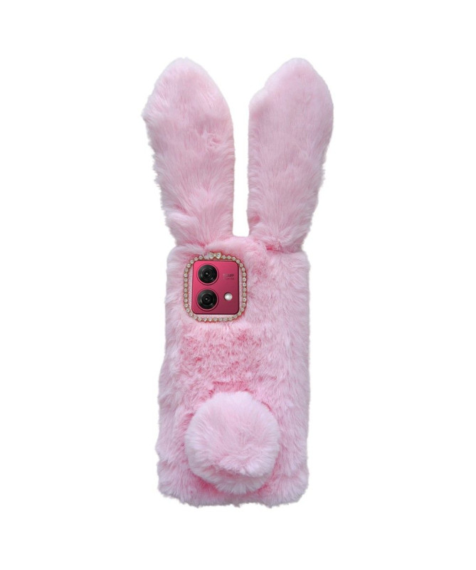 Coque Moto G84 5G Lapin Fausse Fourrure