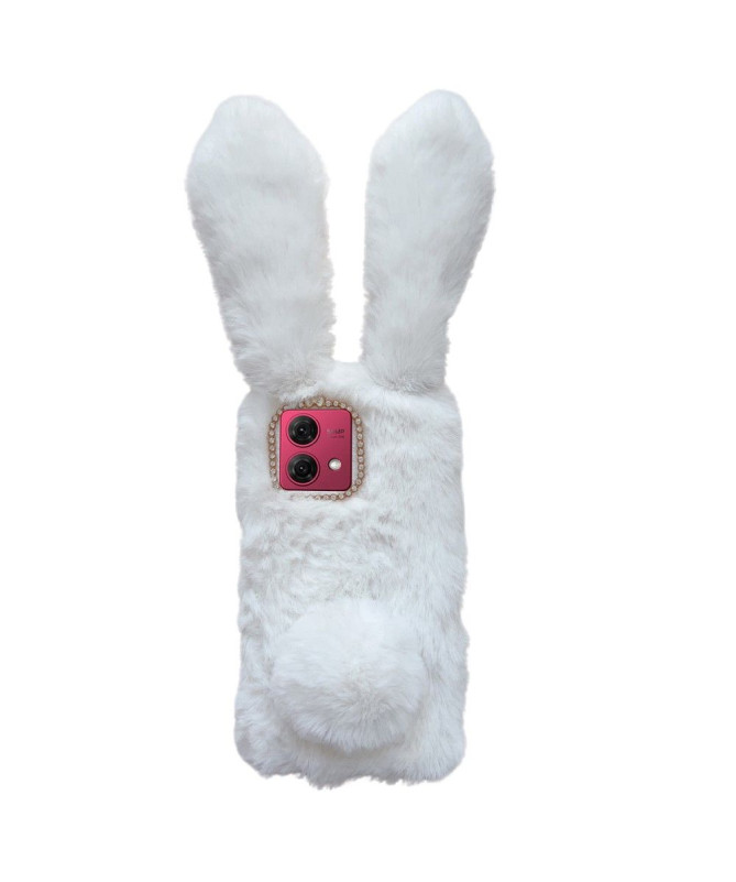 Coque Moto G84 5G Lapin Fausse Fourrure