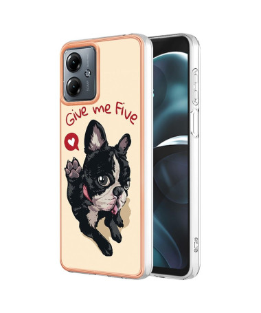 Coque Moto G14 Give Me Five Dog