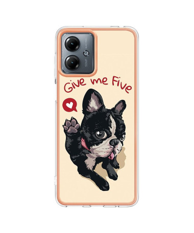 Coque Moto G14 Give Me Five Dog