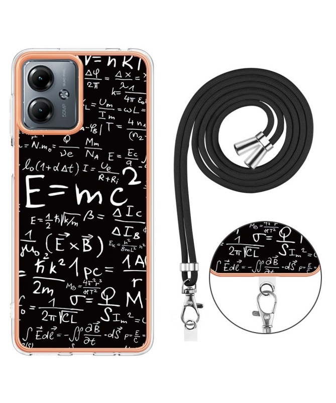 Coque Moto G14 Genius Math à cordon