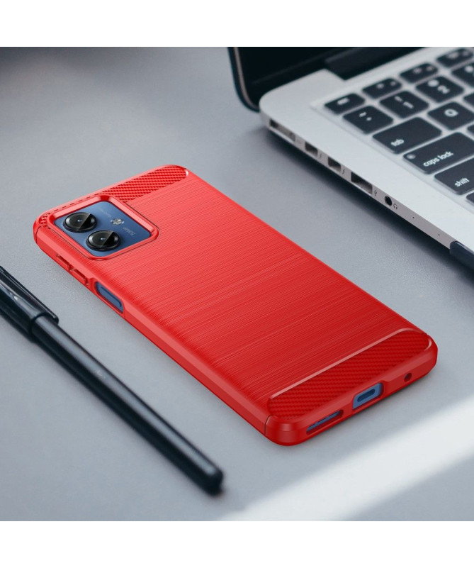 Coque Moto G14 effet brossé silicone