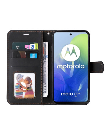 Housse Moto G24 / G04 Tricolore Coutures