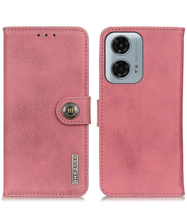 Housse Moto G24 / G04 KHAZNEH imitation cuir