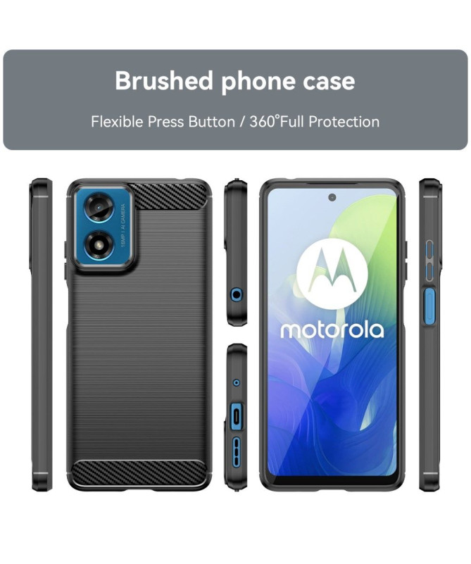 Coque Moto G24 / G04 effet brossé silicone