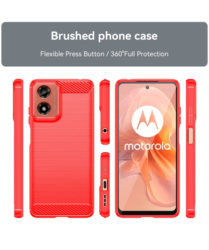 Coque Moto G24 / G04 effet brossé silicone
