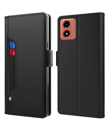 Housse Moto G24 / G04 premium porte cartes avec miroir