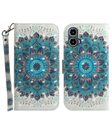 Housse Moto G04 / G24 Paon Mandala