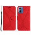 Housse Moto G85 5G Lines effet cuir rétro