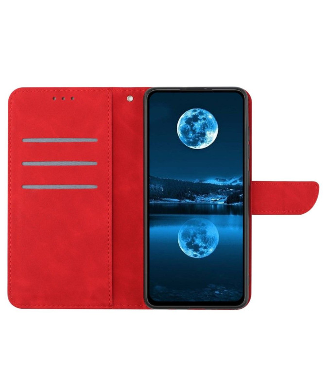 Housse Moto G85 5G Lines effet cuir rétro