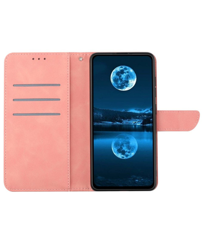 Housse Moto G85 5G Lines effet cuir rétro