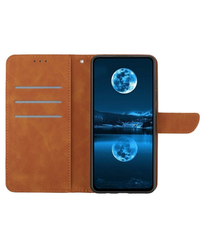 Housse Moto G85 5G Lines effet cuir rétro