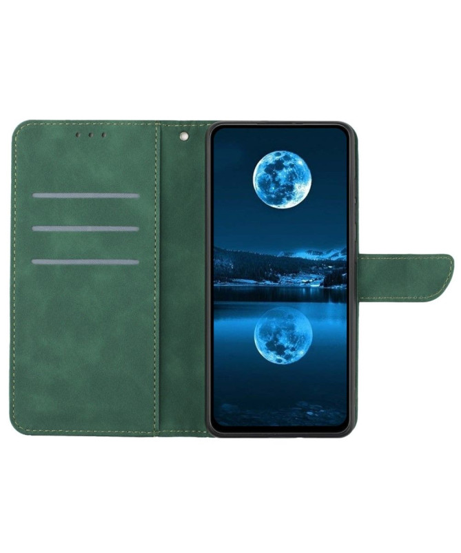 Housse Moto G85 5G Lines effet cuir rétro