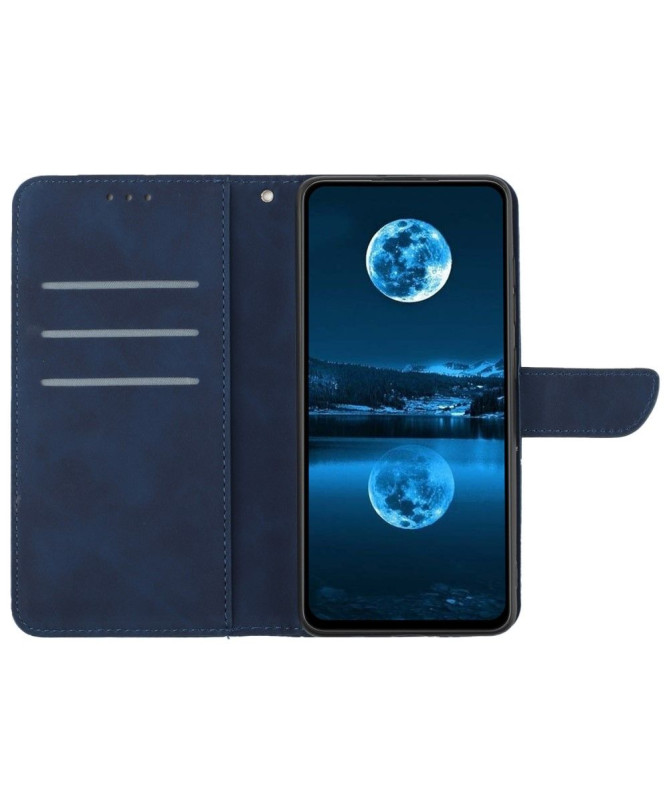Housse Moto G85 5G Lines effet cuir rétro